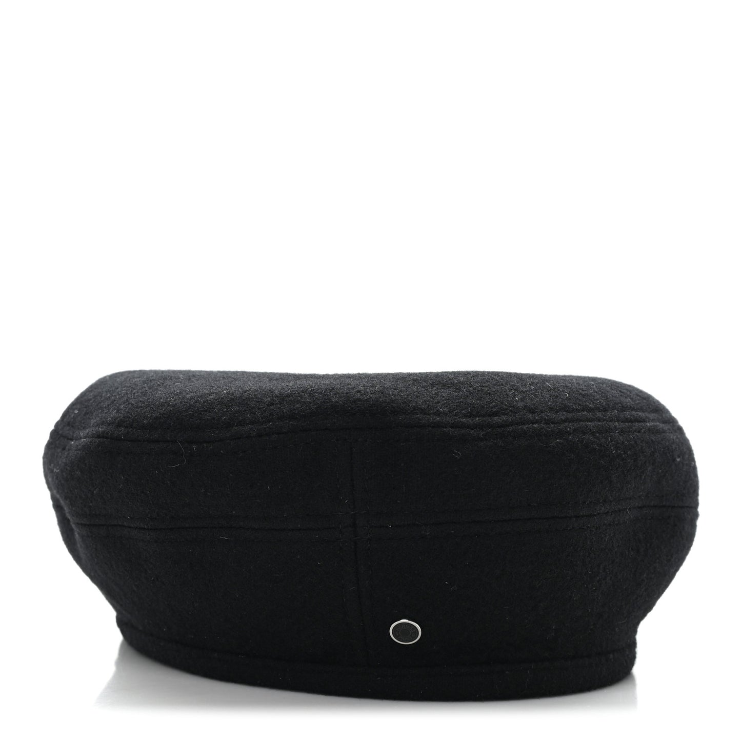 Wool Cashmere Saint Honore Drap Beret 56 Black
