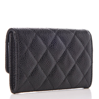Chanel Caviar Quilted Flap Card Holder Black 3 of 9