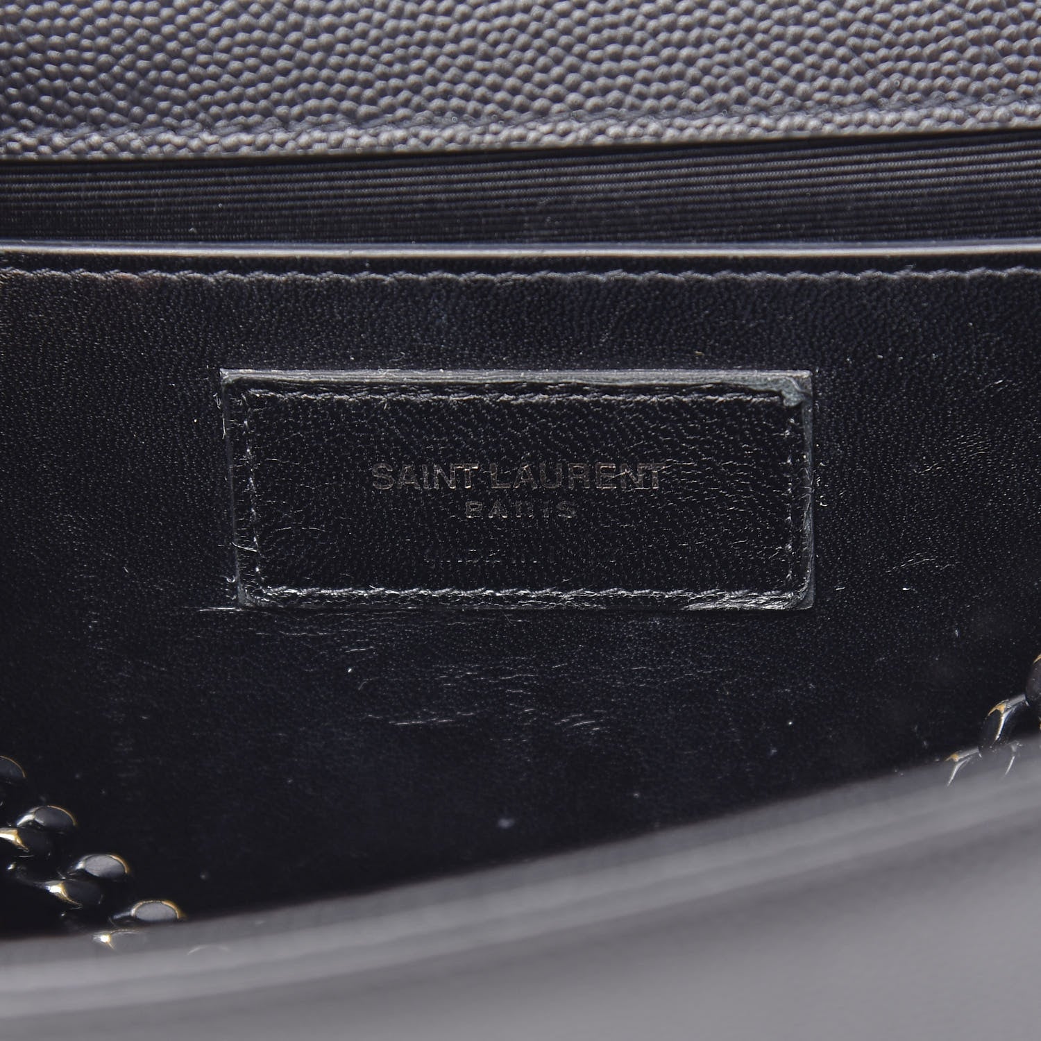 Saint Laurent Grain De Poudre Medium Classic Monogram Kate Satchel Black 6 of 12