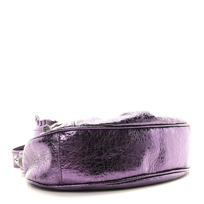 Balenciaga Metallic Agneau Arena Le Cagole Shoulder Bag XS Met Mauve 4 of 10