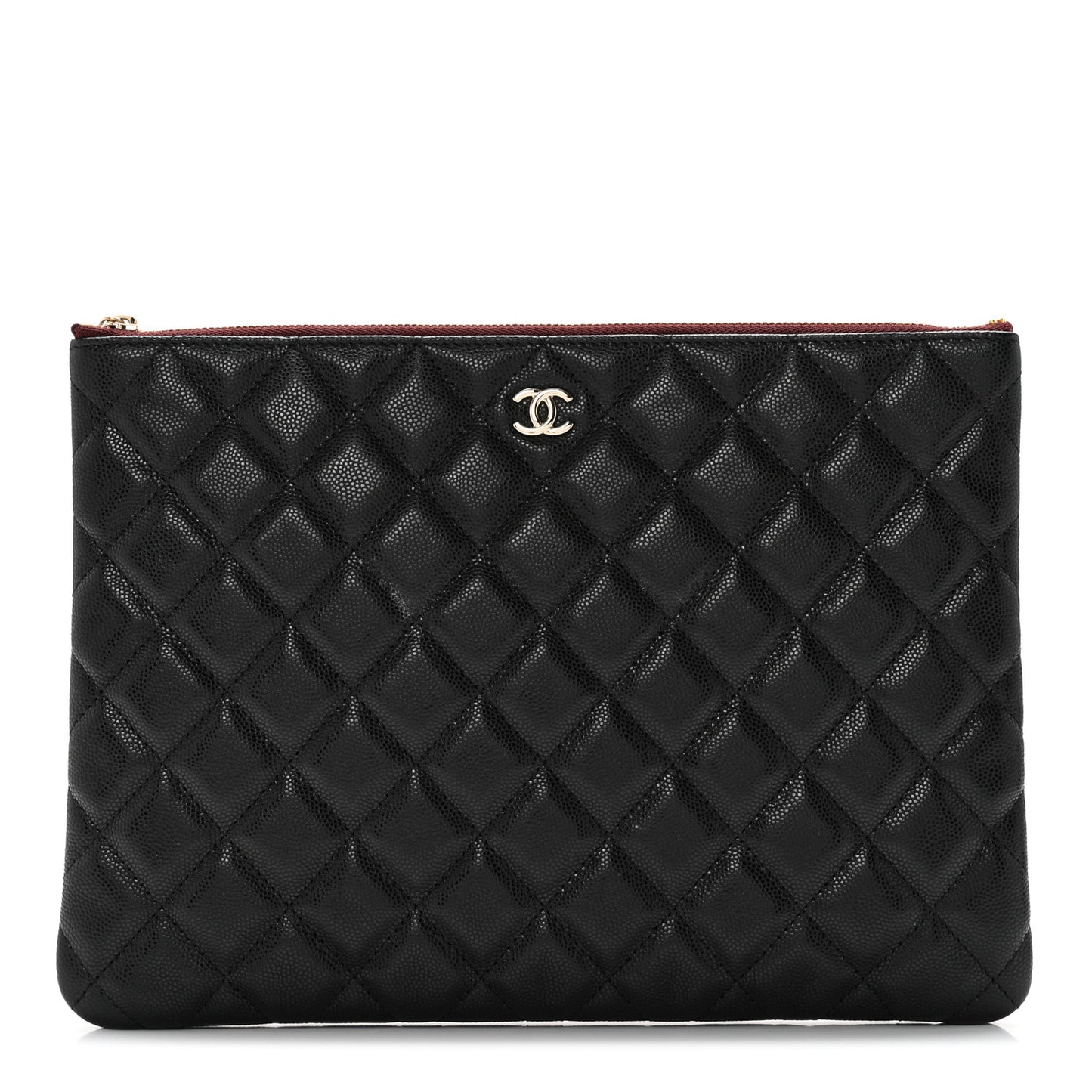 Caviar Quilted Medium Cosmetic Case Black