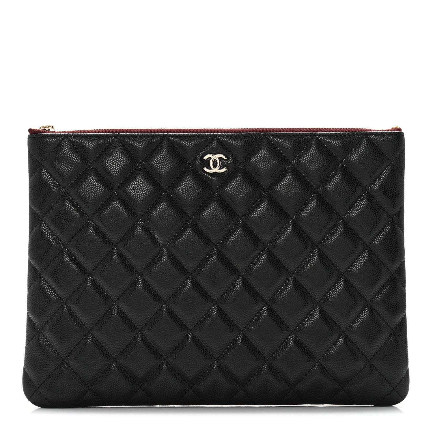 Chanel Caviar Quilted Medium Cosmetic Case Black 2 of 11