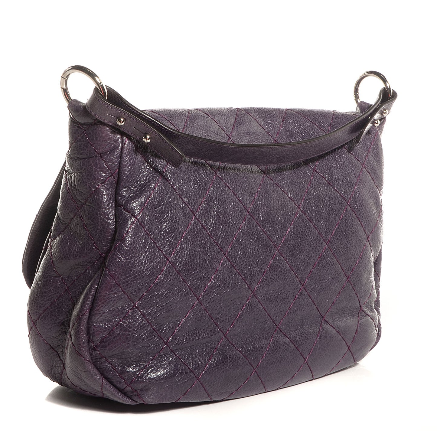 Glazed Calfskin On The Road XL Flap Purple