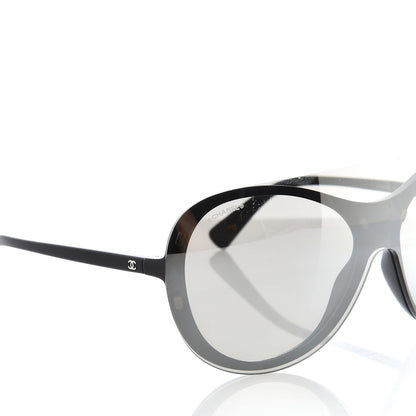 Chanel Clip On Sunglasses 71230 Mirror Grey Black 7 of 10
