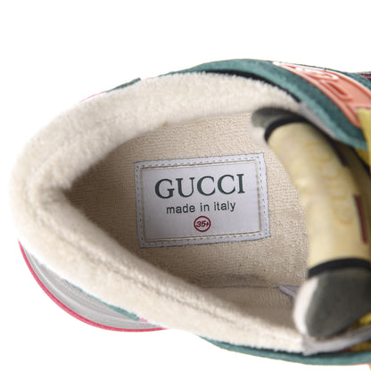 Gucci Suede Calfskin Womens Ultrapace Sneakers 35.5 Green 6 of 8