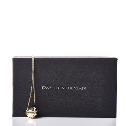 David Yurman 18K Yellow Gold Diamond 12mm Solari Pave Wrap Pendant Necklace 7 of 7