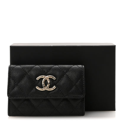 Chanel Caviar Quilted CC Flap Card Holder Black 9 of 9