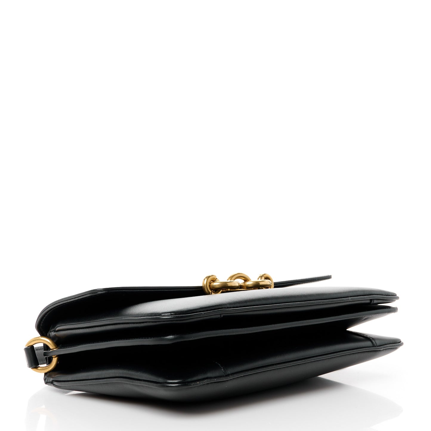 Smooth Calfskin Le Maillon Satchel Black