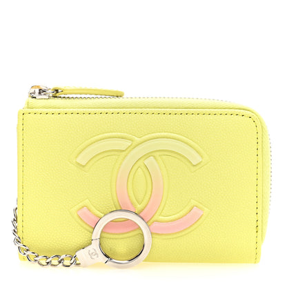 Chanel Caviar Key Holder Case Light Pink Light Green 1 of 7