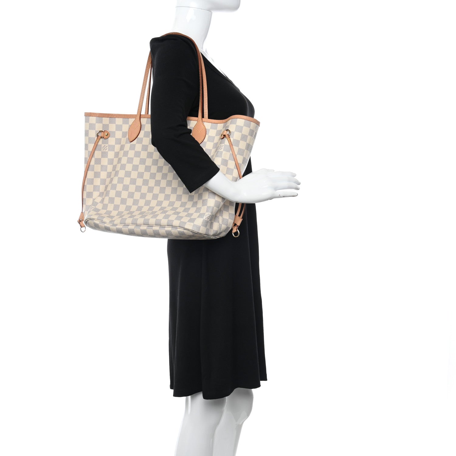 Louis Vuitton Damier Azur Neo Neverfull MM Rose Ballerine 2 of 13