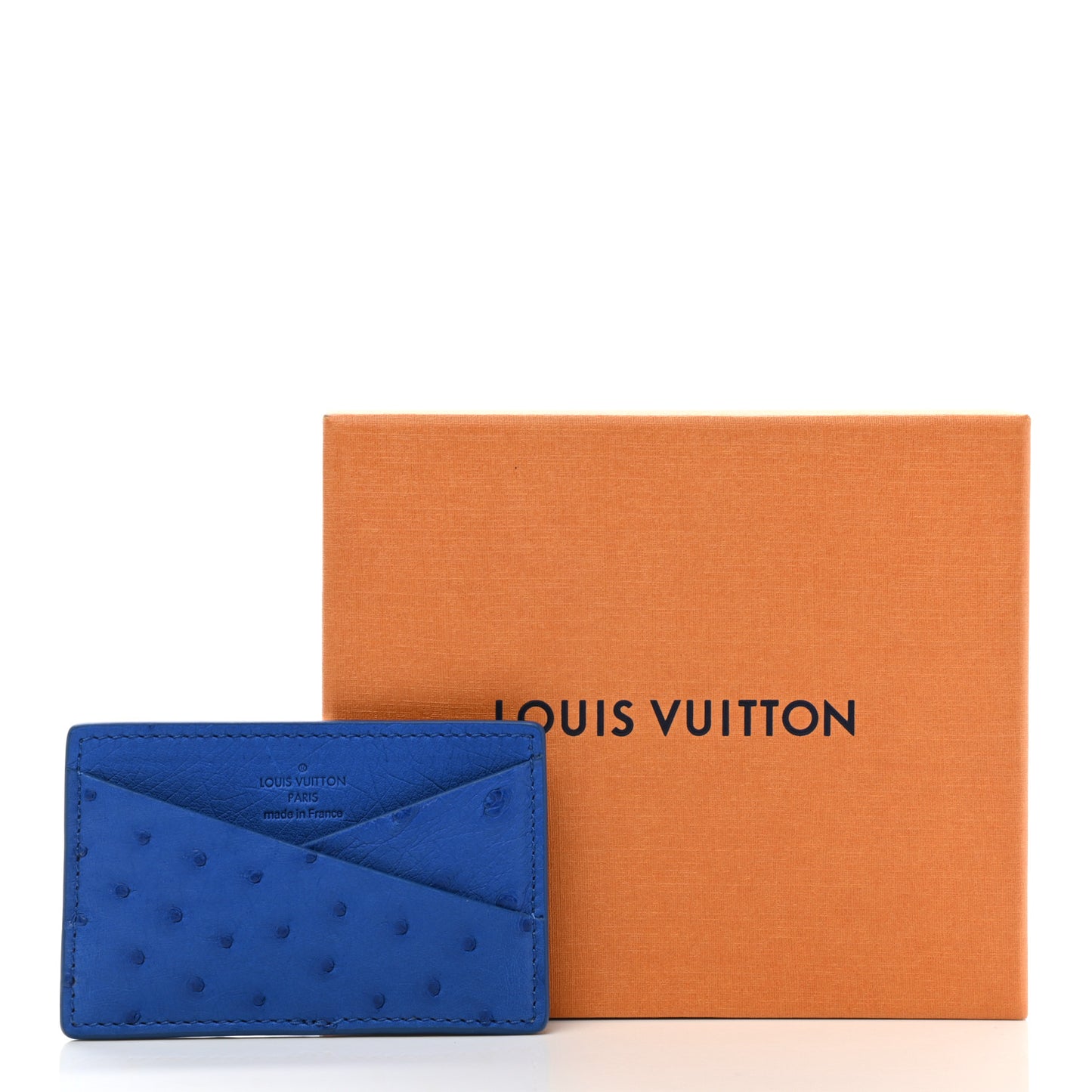 Ostrich Card Holder Blue