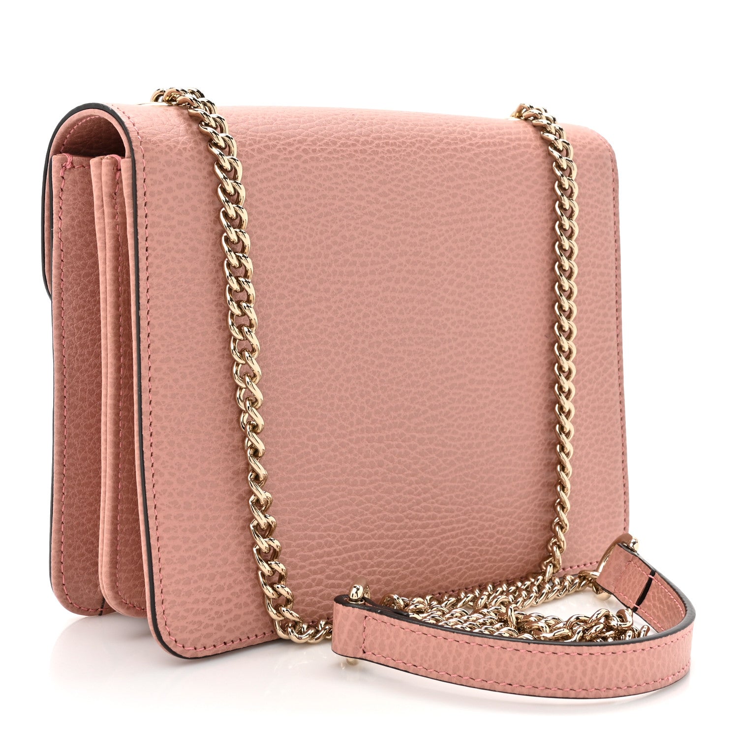 Gucci Dollar Calfskin Small Interlocking G Shoulder Bag Soft Pink 3 of 10