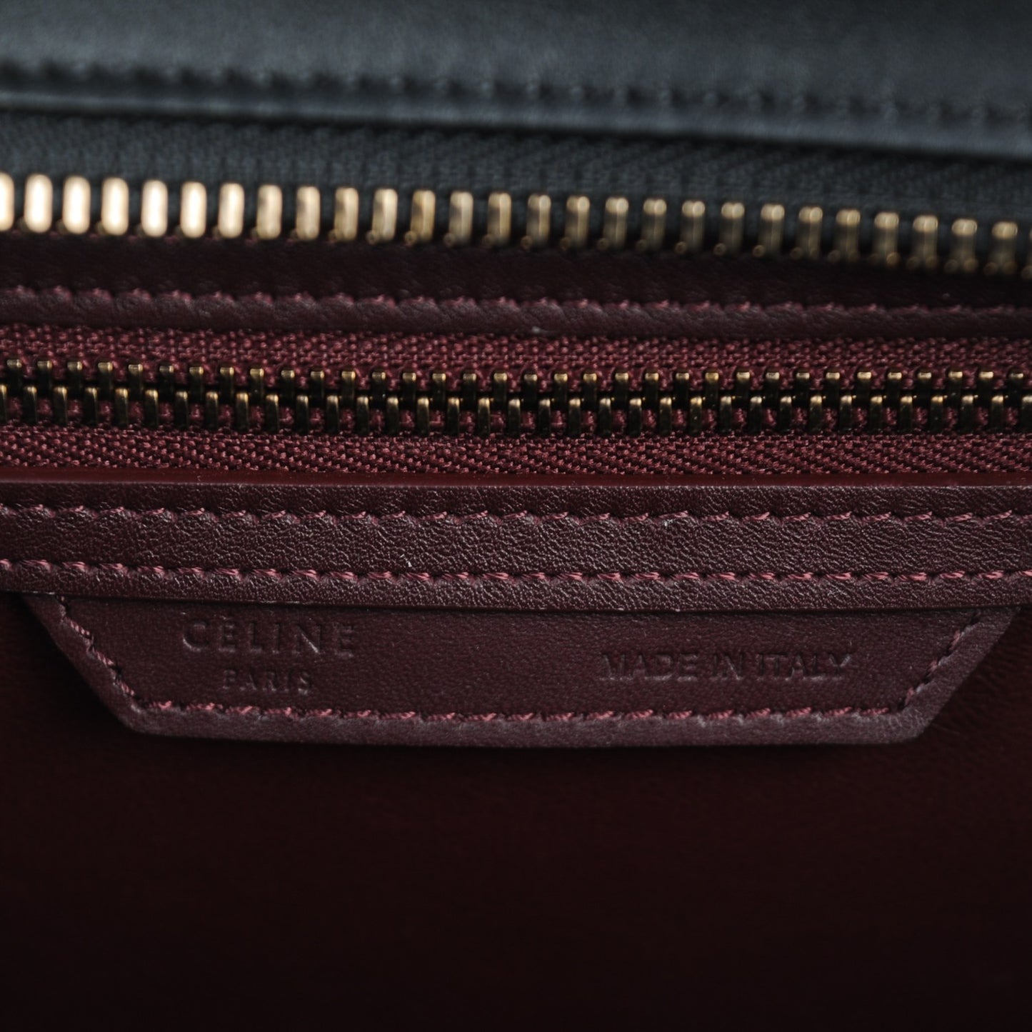 Smooth Calfskin Micro Tri-Color Luggage Burgundy