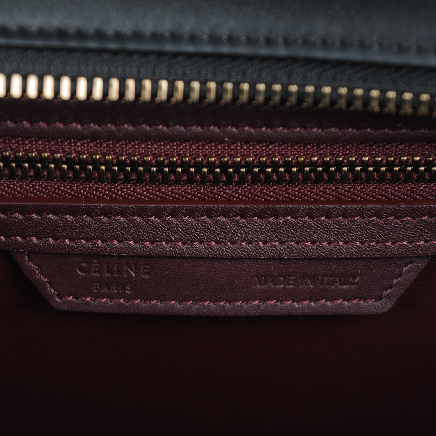 Celine Smooth Calfskin Micro Tri-Color Luggage Burgundy 6 of 8