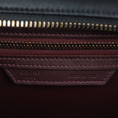 Celine Smooth Calfskin Micro Tri-Color Luggage Burgundy 6 of 8