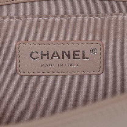 Chanel Caviar Chevron Quilted Medium Boy Flap Light Beige 6 of 8