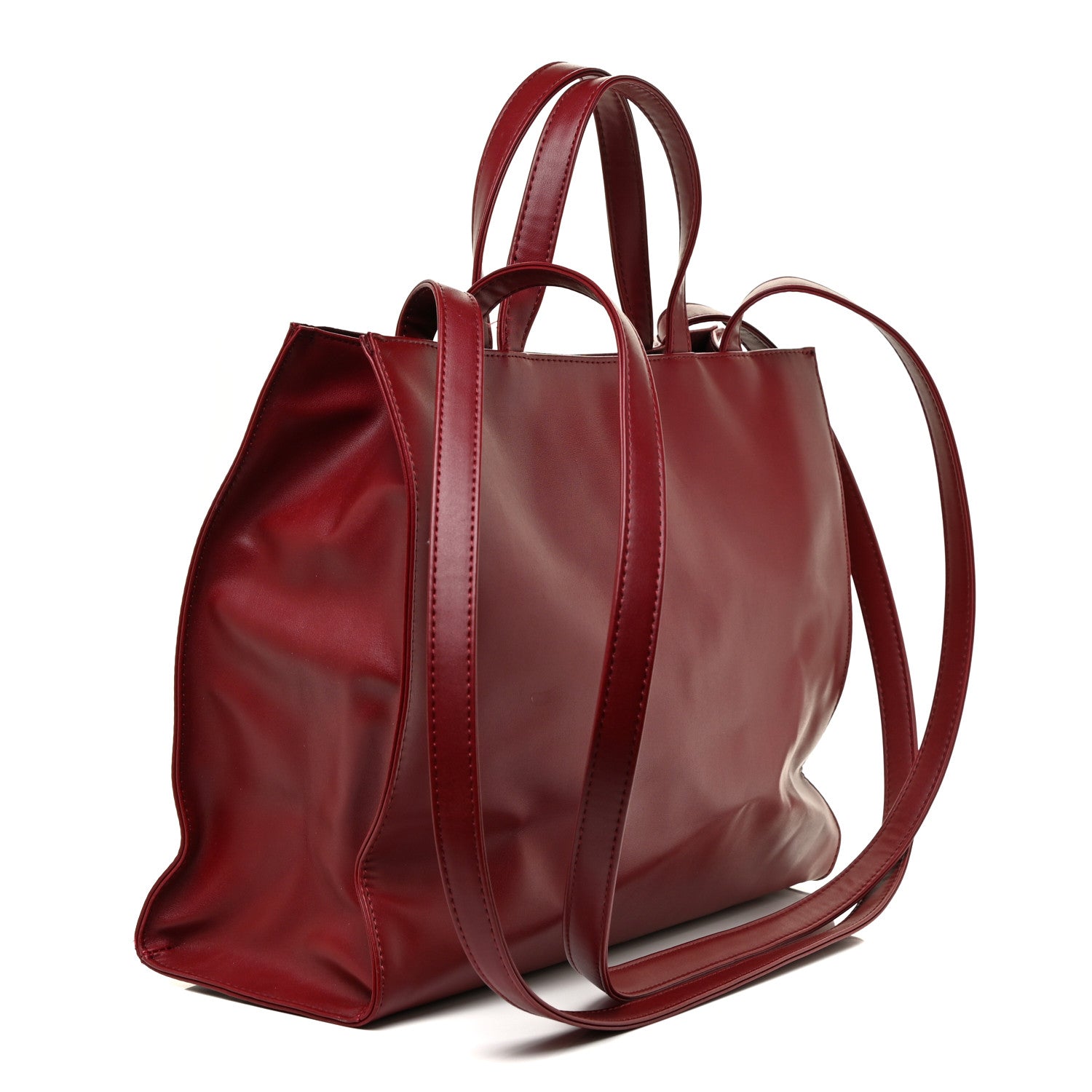 Telfar Vegan Leather Medium Shopping Bag Oxblood 2 of 19