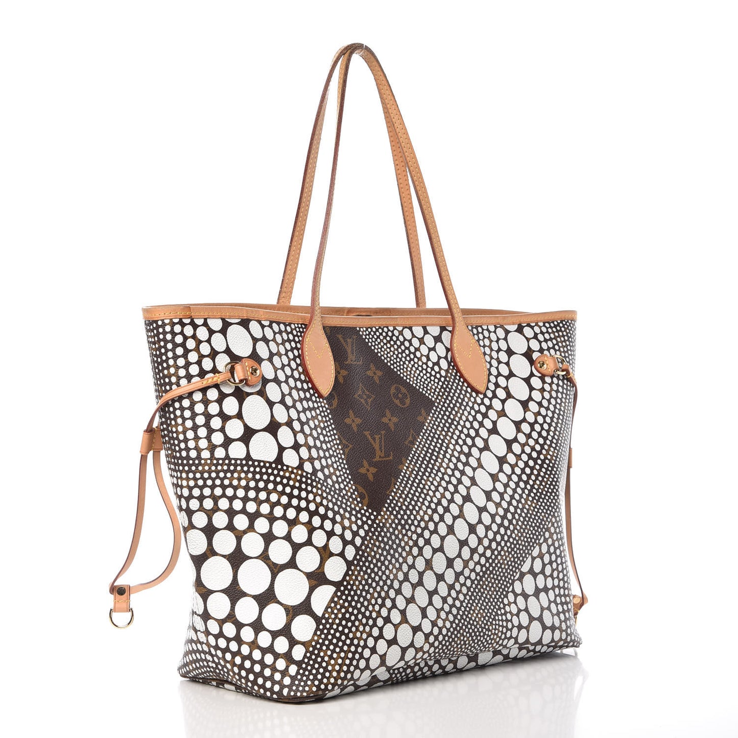 Monogram Kusama Waves Neverfull MM White