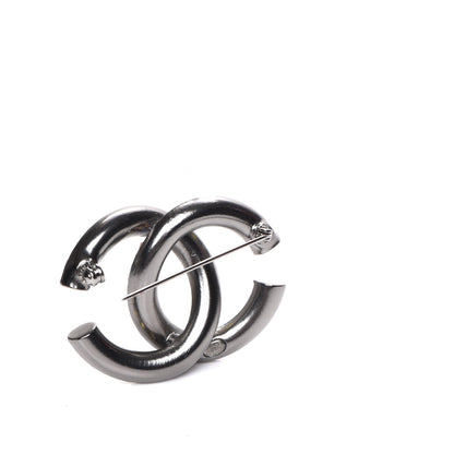 Chanel Ruthenium Crystal Baguette CC Brooch Multicolor 3 of 5