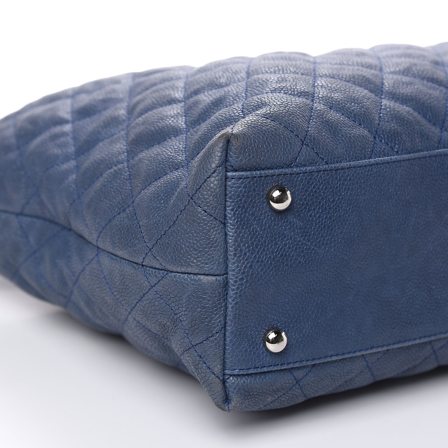 Caviar Quilted French Riviera Hobo Blue