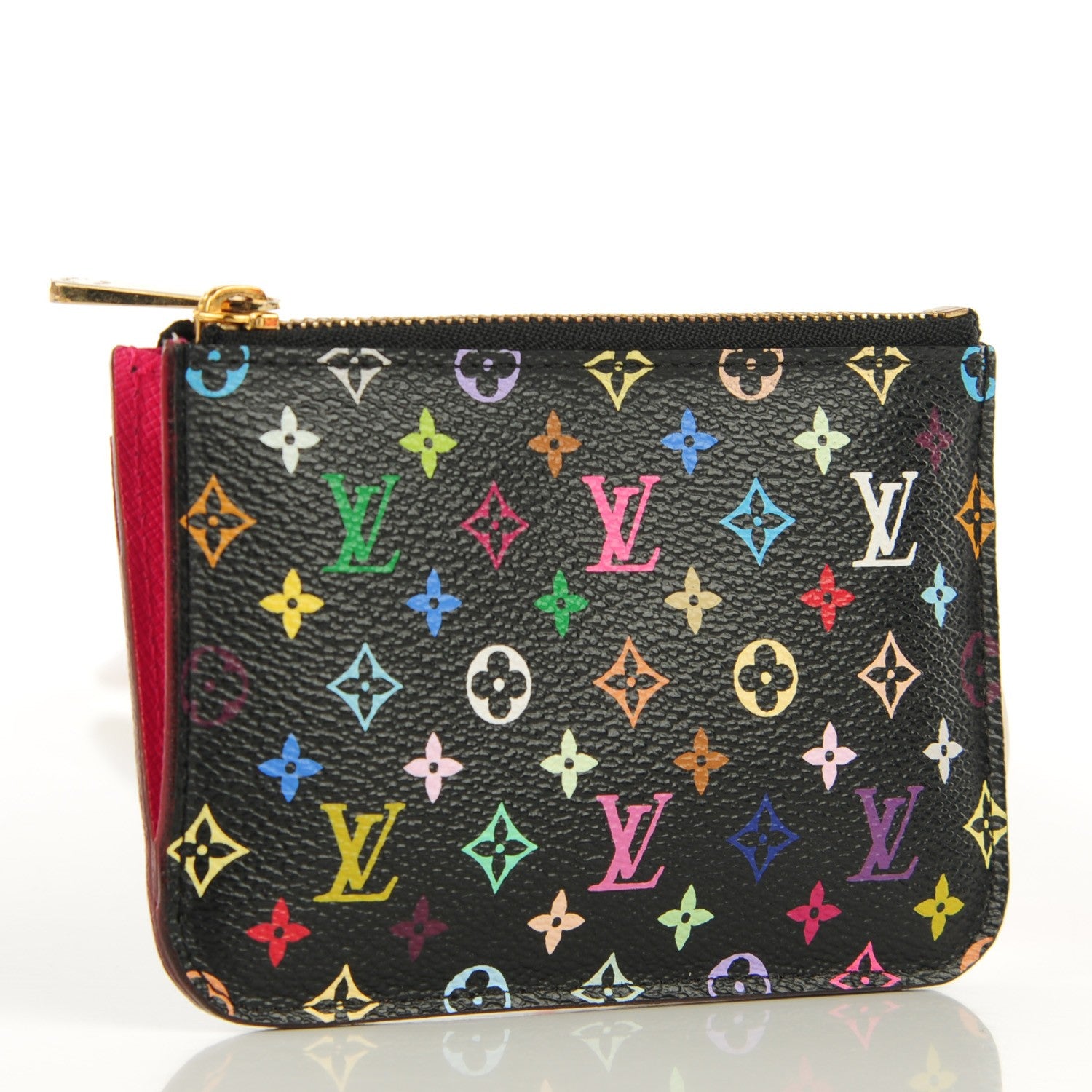 Louis Vuitton Monogram Multicolor Key Pouch Black Grenade 3 of 7