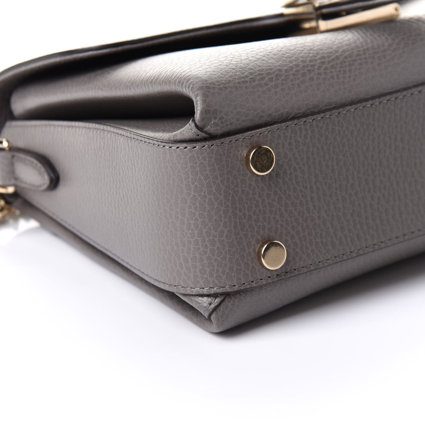 Dollar Calfskin Interlocking G Top Handle Shoulder Bag Loess