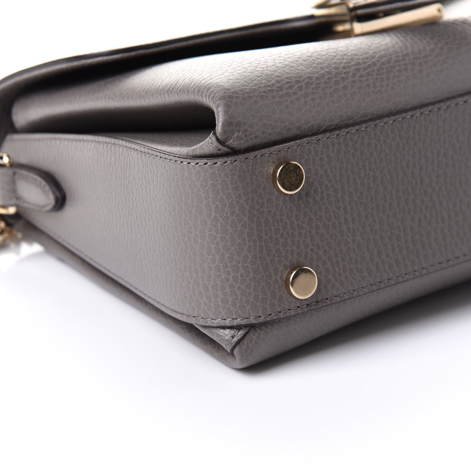 Gucci Dollar Calfskin Interlocking G Top Handle Shoulder Bag Loess 10 of 11