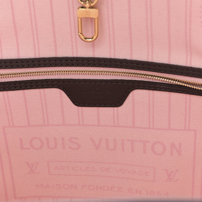 Louis Vuitton Damier Ebene Neo Neverfull MM Rose Ballerine 7 of 9