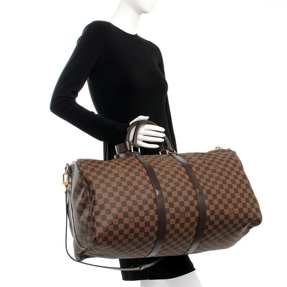 Louis Vuitton Damier Ebene Keepall Bandouliere 55 4 of 9