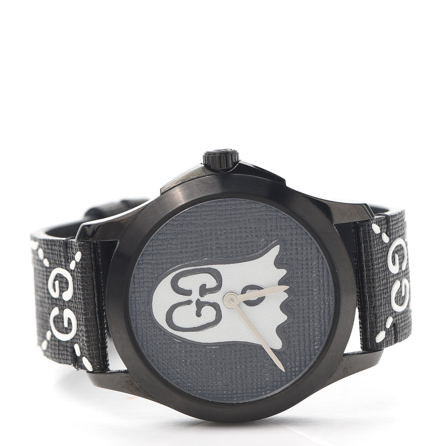 PVD Stainless Steel Canvas 38mm G-Timeless Ghost Quartz Watch Black