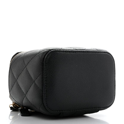 Chanel Caviar Quilted Mini Vanity Case With Chain Black 3 of 10