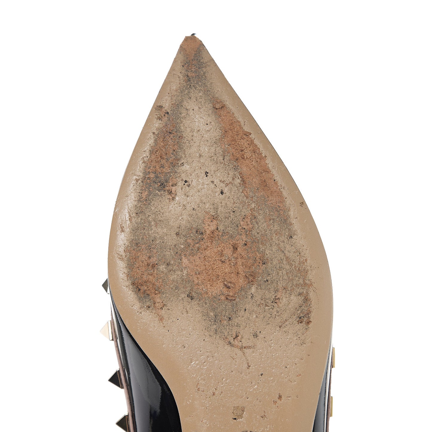Patent Rockstud Ballerina Flats 35.5 Black Poudre