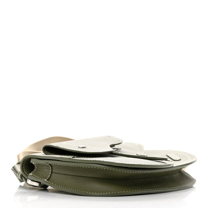 Christian Dior X KAWS Grained Calfskin Saddle Pouch Olive 4 of 11