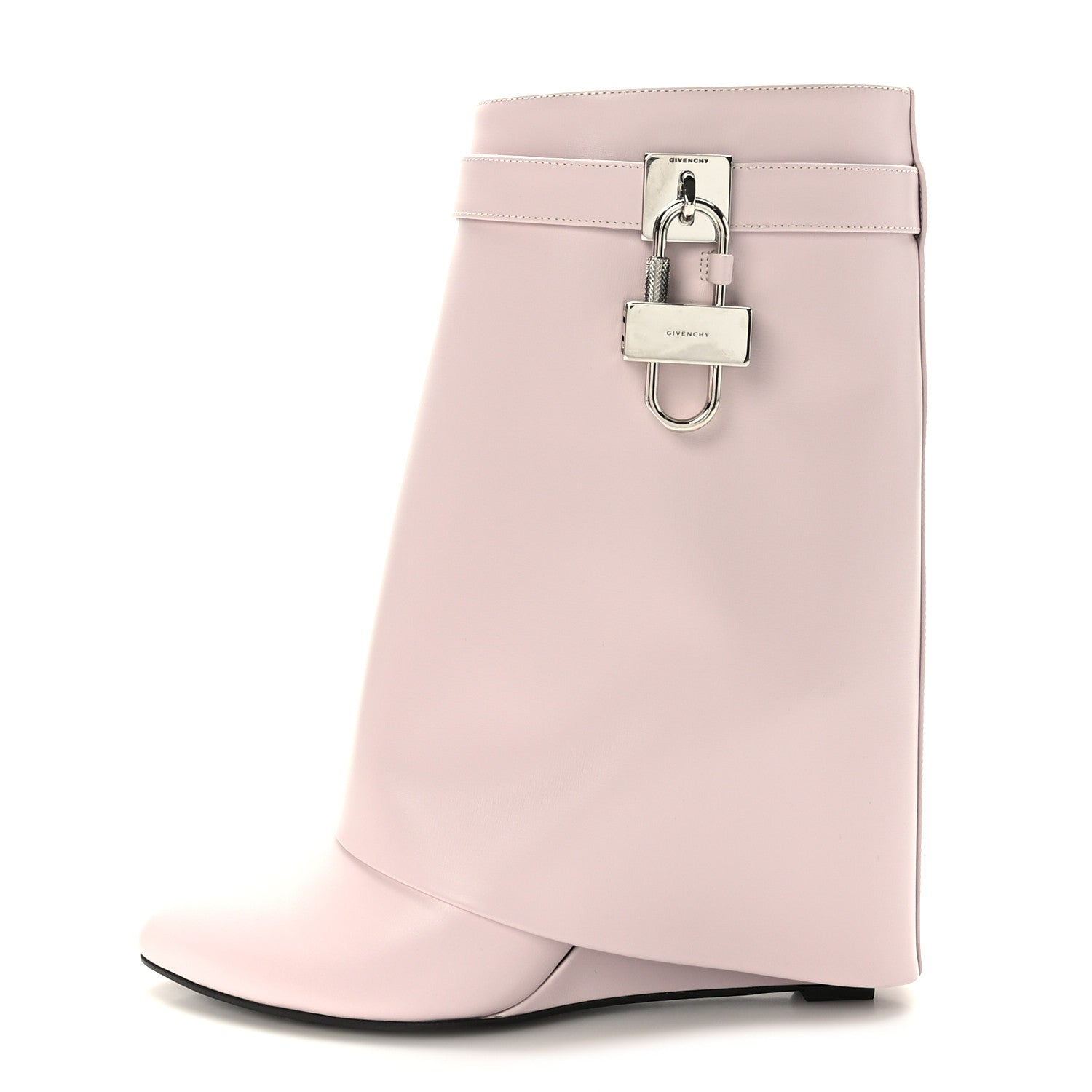 Givenchy Calfskin Shark Lock Ankle Boots 41 Light Pink 1 of 7