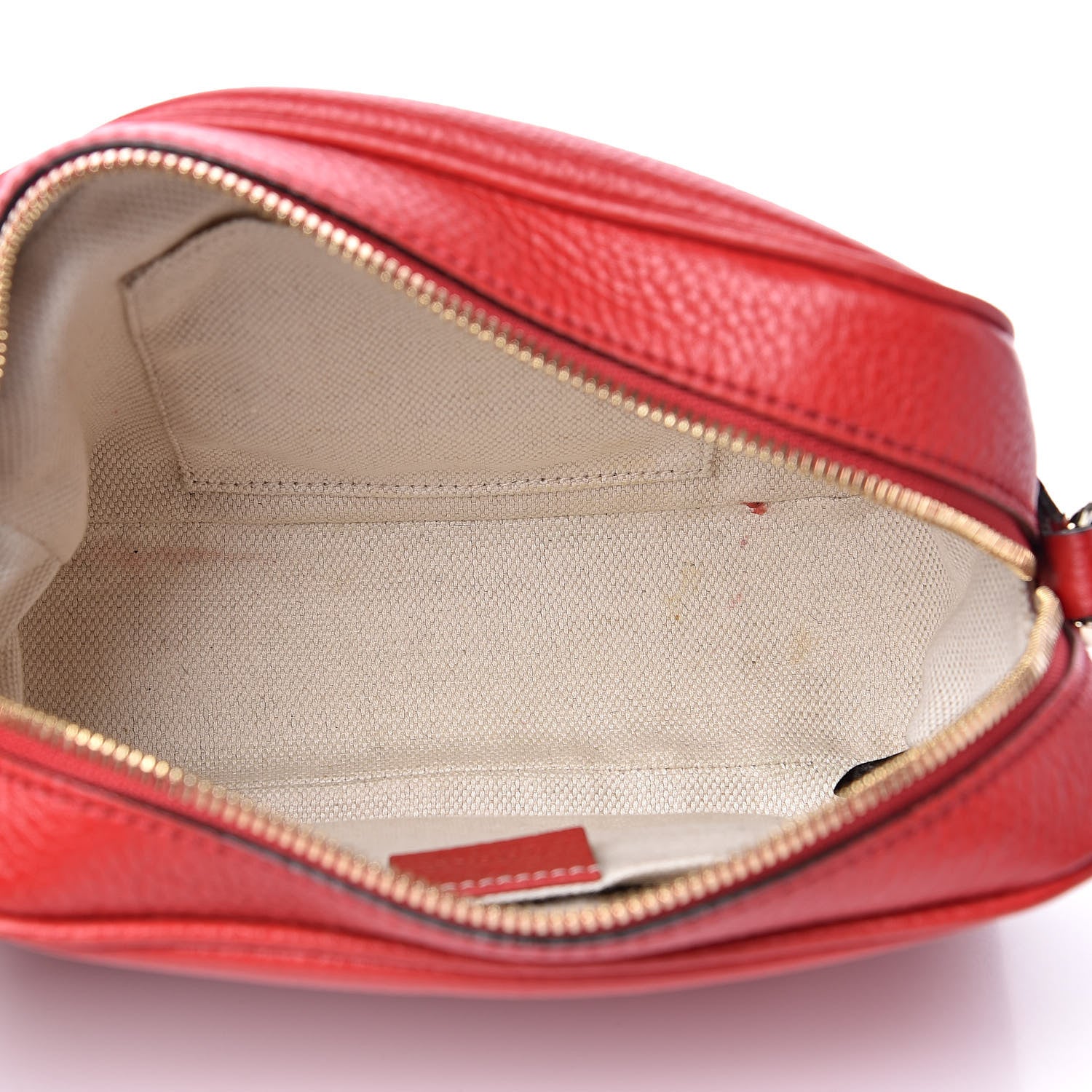Gucci Pebbled Calfskin Small Soho Disco Bag Tabasco Red 5 of 13