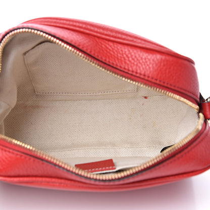 Gucci Pebbled Calfskin Small Soho Disco Bag Tabasco Red 5 of 13