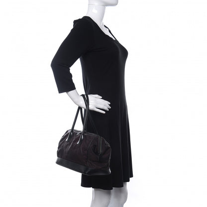 Prada Tessuto Nylon Soft Calfskin Shoulder Bag Ebano 2 of 10