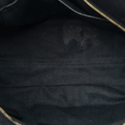 Alexander McQueen Pebbled Calfskin Small Skull Padlock Zip Around Tote Black 5 of 19