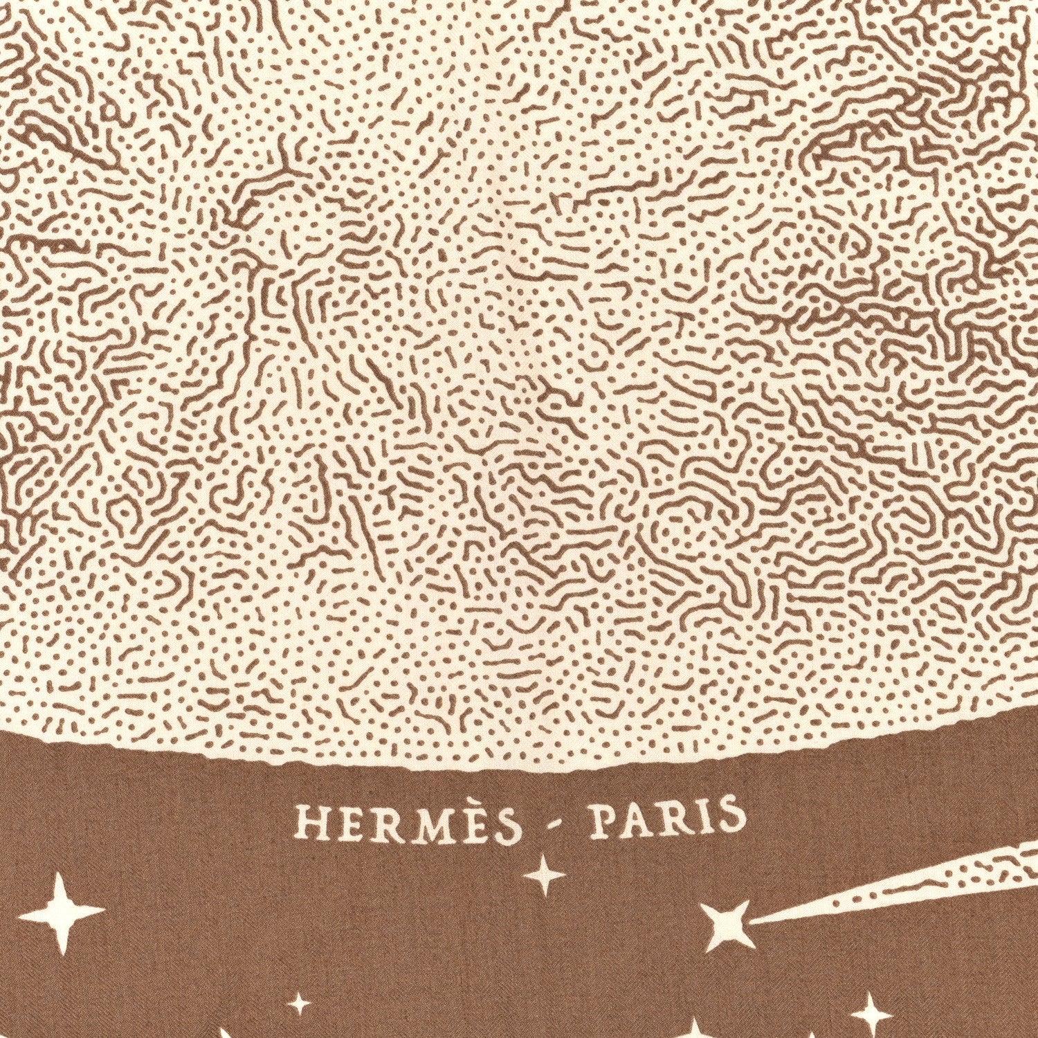 Hermes Silk Cashmere Clair De Lune Shawl 140 Camel White 2 of 3