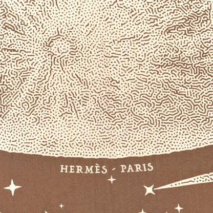 Hermes Silk Cashmere Clair De Lune Shawl 140 Camel White 2 of 3