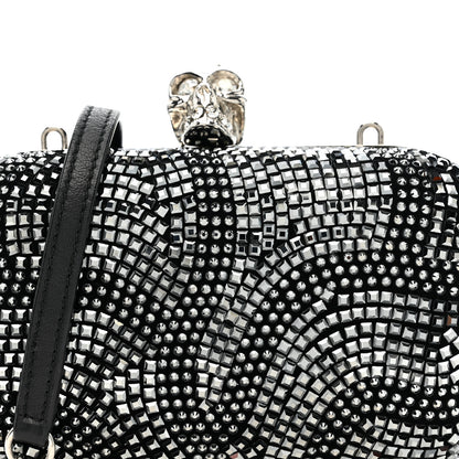 Alexander McQueen Crystal Knuckle Clutch Charm Silver Black Silver 8 of 10