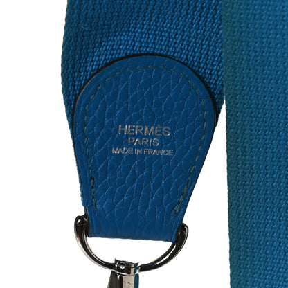 Hermes Taurillon Clemence Evelyne III PM Bleu Hydra 7 of 13