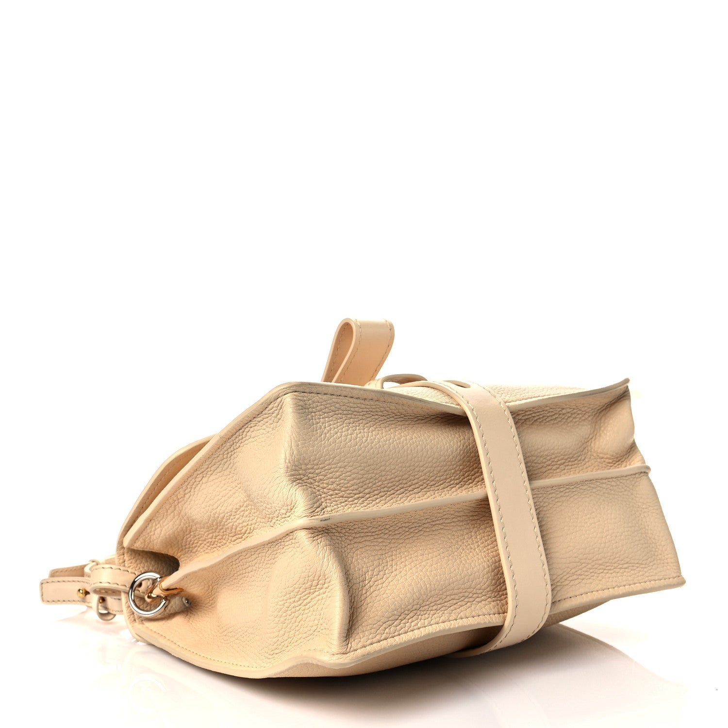 Chloe Shiny Grained Calfskin Medium Aby Day Shoulder Bag Blondie Beige 4 of 10
