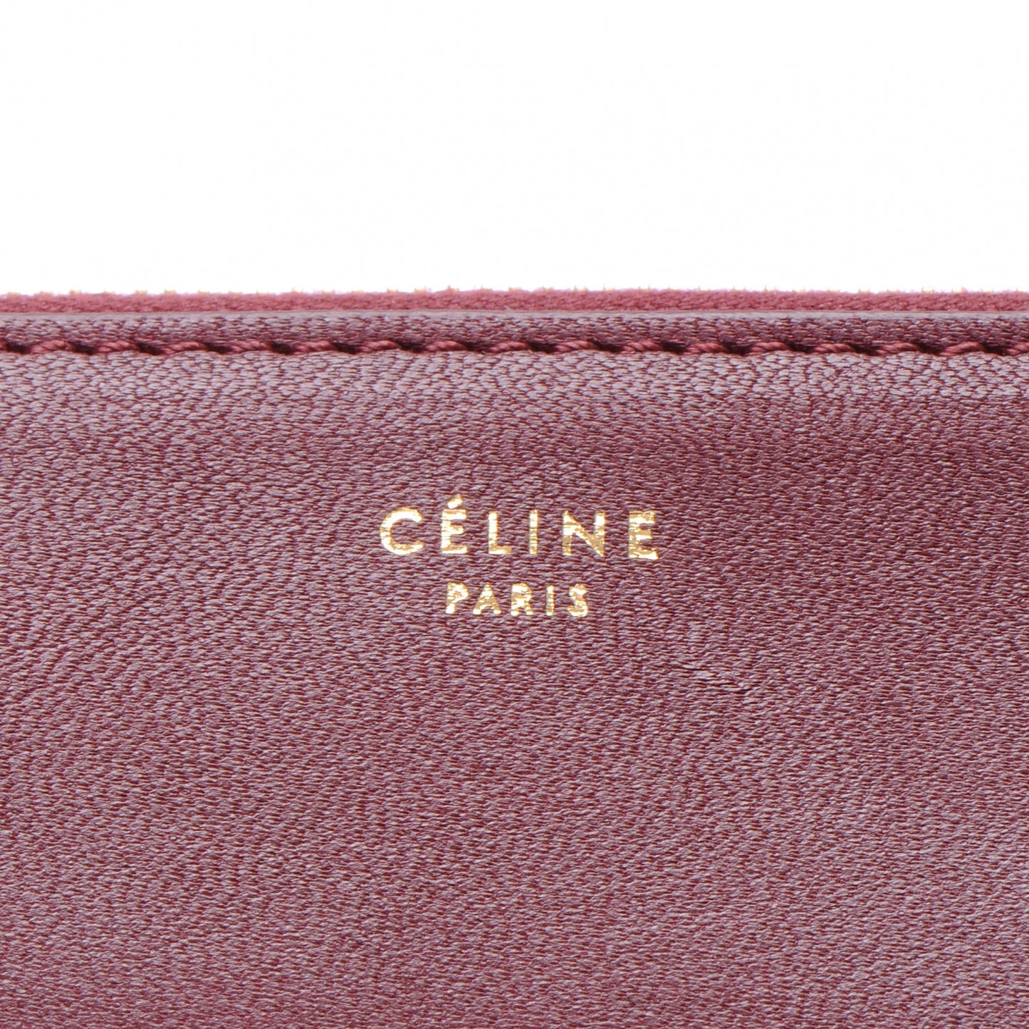 Leather Pouch Clutch Bordeaux