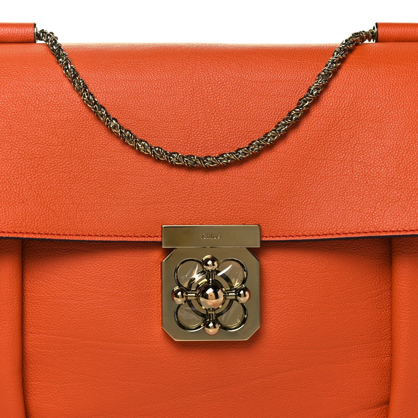 Goatskin Large Elsie Shoulder Bag Coral