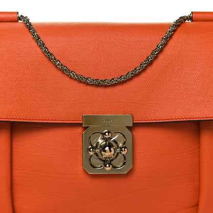 Chloe Goatskin Large Elsie Shoulder Bag Coral 10 of 10