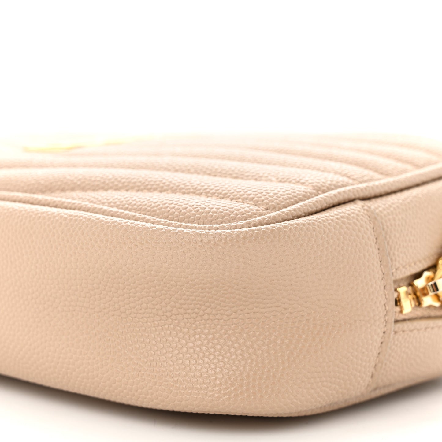 Grain De Poudre Matelasse Monogram Mini Lou Camera Bag Dark Beige