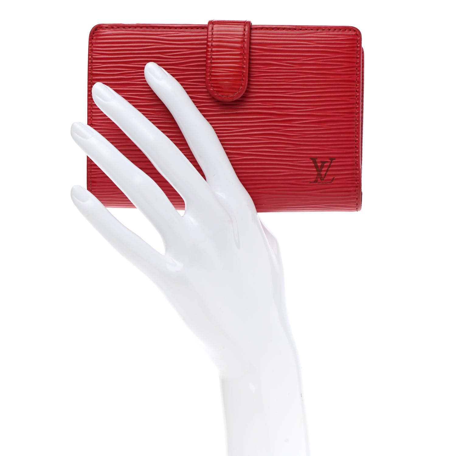 Louis Vuitton Epi French Purse Wallet Castillan Red 2 of 9