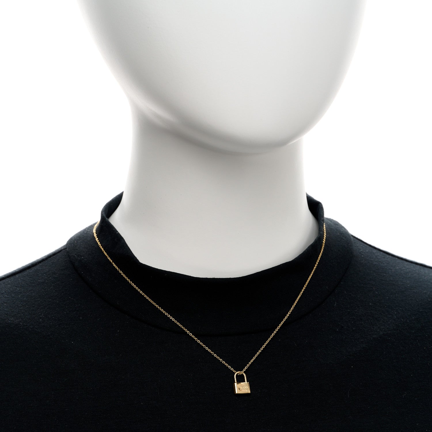 Tiffany 18K Yellow Gold 1837 Padlock Pendant Necklace 2 of 5