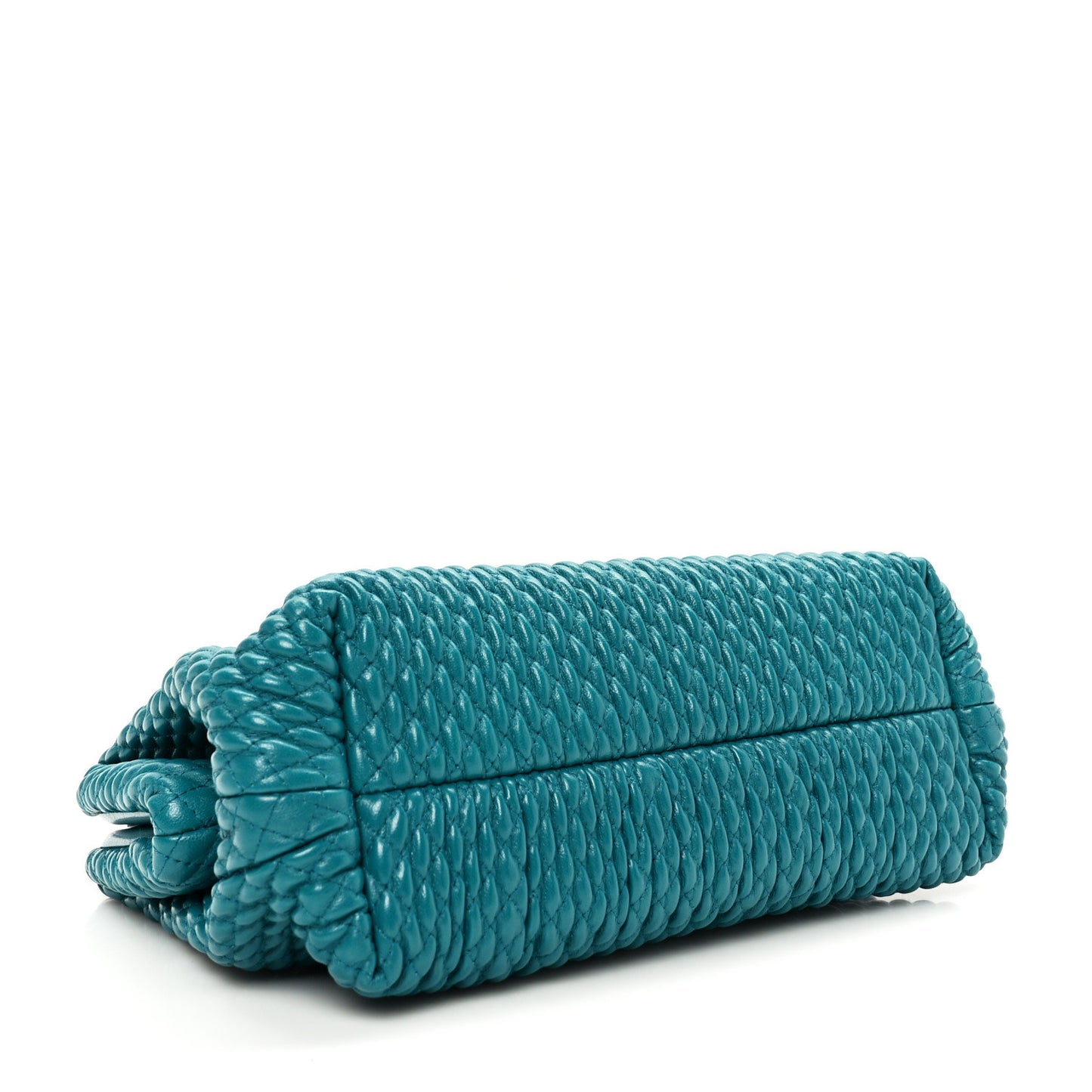 Lambskin Knit Small The Point Triangle Bag Mallard